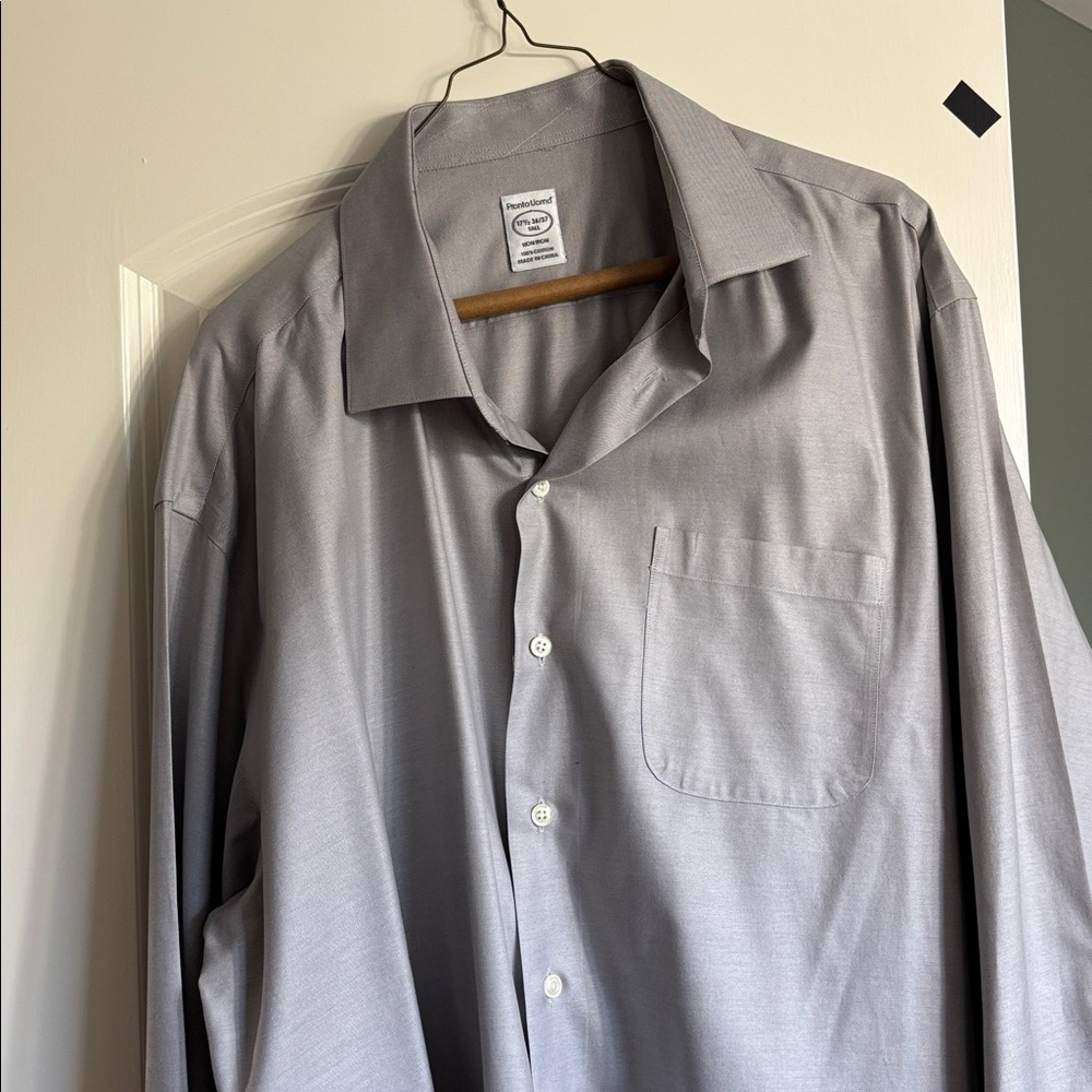 Pronto Uomo Silver Button-Up Shirt